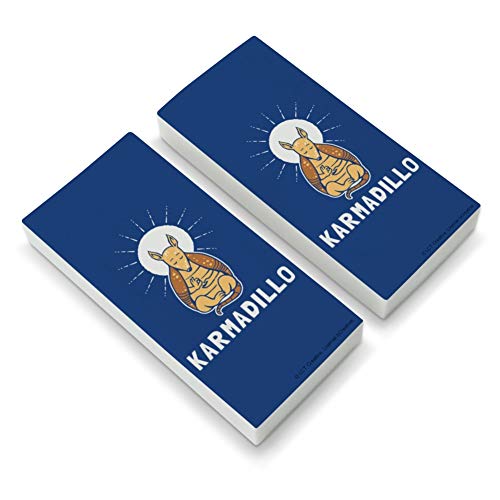 Karmadillo Armadillo Karma Funny Humor Eraser Set of 2