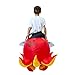 Spooktacular Creations Inflatable Costume Riding an Octopus Air Blow-up Deluxe Costume - Child Size Fits 5-12yr (45