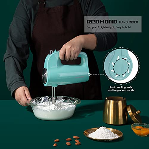 Hand Mixer Electric 5 Speed, REDMOND 250W Power Mixer Electric Handheld