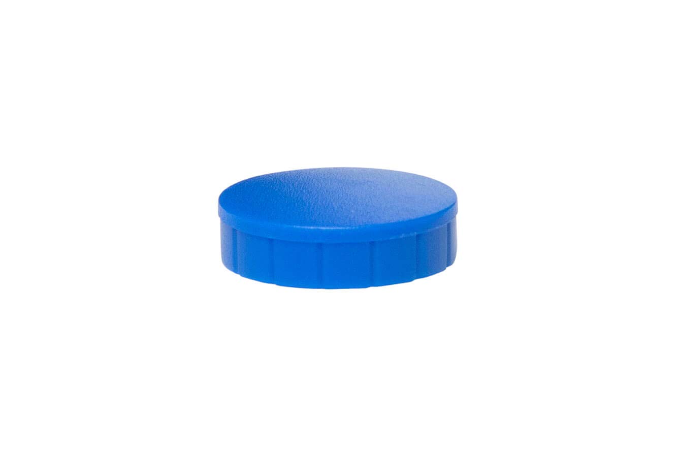 6162435 Magnetic Mouth Solid, Round Magnet, Shatterproof Plastic, 600 g Holding Force, 24 x 8 mm, Blue