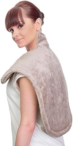 uComfy Neck &amp; Shoulder Heat Wrap with 6 Settings - As Seen on TV, New and Improved 2018 - Beige