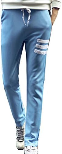 Vska Mens Korean New Pattern Large Size Sport Loose Trousers US M Blue