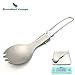 Ultralight Outdoor Titanium Spork Healthy Camping Spoon Folding Fork 18g