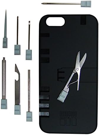 IN1 Multi Tool Case for iPhone 6/6s - Retail Packaging - Black with Silver tools