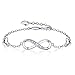 ASHLI JENA Bracelets for Women 925 Sterling Silver Infinity Womens Bracelet Adjustable Bracelet for Women