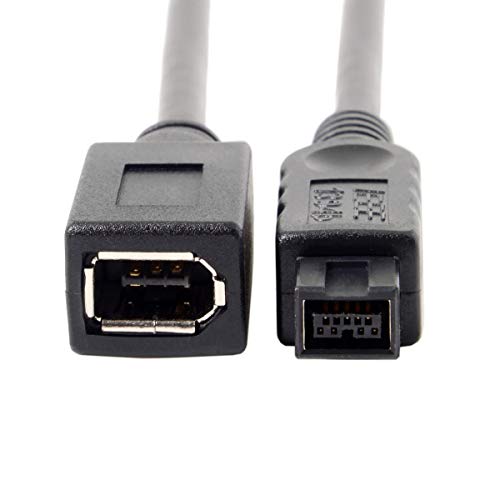 IEEE 1394 6Pin Female to 1394b 9Pin Male Firewire 400 to 800 Cable 20cm