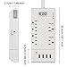 [UL Certified] EZOPower 6 Outlet Power Strip Surge Protector with 4 USB Port, Extendable USB Charger with Desk Mount Clamp