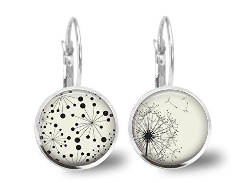 Idee Regalo Natale Moglie.Orecchini Cabochon Tarassaco Regalo Di Natale Per Idea Regalo Moglie San Valentino Regalo Di Compleanno Argento Antico Ref 91a Fba Amazon It Handmade