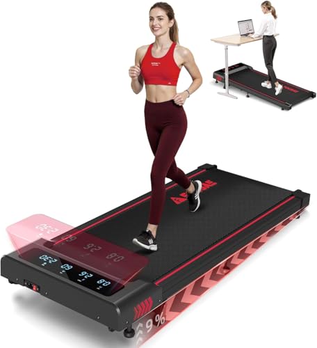 Walking Pad, 4-IN-1 Laufband für Zuhause, 1-10KM/H Laufband Schreibtisch mit 9% Steigung, 2.5HP bürstenloser Motor Walking Machine mit LED-Anzeige, Fe