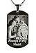 Personalized Photo Engraved Stainless Steel Custom Dog Tag Necklace High Polished Silver Tone Etching Picture
