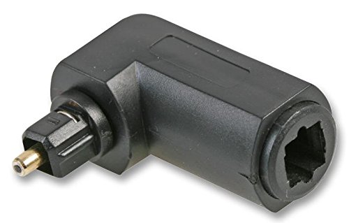 Pro Signal Toslink Optical Adaptor, 90 Degree Right Angle Rotatable Connector – PSG03177