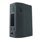 Wismec Reuleaux RX300 Silicone Protective Gel Wrap Skin Case Sleeve Cover Fits Rueleaux RX 300 Easy Battery Access (Black)
