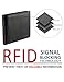 kinzd Slim Wallet with Money Clip RFID Blocking Minimalist Bifold Wallet for Men Genuine Leather Front Pocket Card Holder (Nappa Black - Trifold)