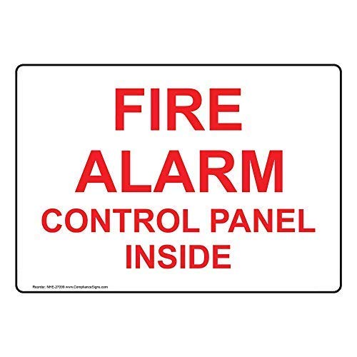 Lilyanaen New Metal Sign Aluminum Sign Fire Alarm Control Panel Inside for Outdoor & Indoor 12" x 8"