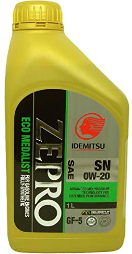 PITZO IDEMITSU ZEPRO with Advanced Molybdenum SAE 0W-20 Fully Synthetic Petrol and Diesel Engine Oil (1 L)