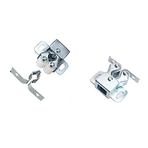 BTMB Double Roller Catch Cupboard Cabinet Door Latch Home Kitchen Tools 20pcs - Thumbnail 2