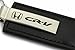 Honda CR-V CRV Leather Key Chain Black Rectangular Key Ring Fob