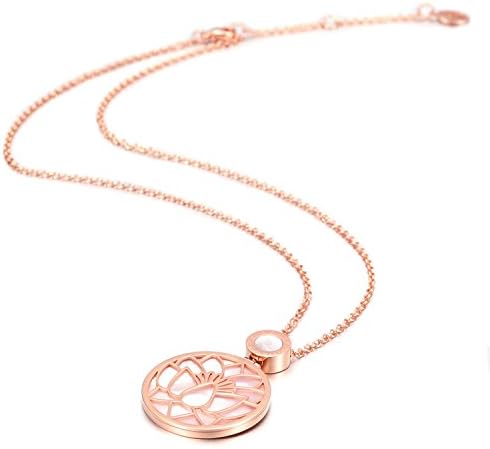 Lotus Flower Necklace (rose gold)