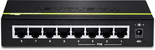 TRENDnet 8-Port 10/100Mbps PoE Switch, 4 x 10/100, 4 x 10/100 PoE, 802.3af, 30 W PoE Budget, TPE-S44