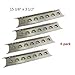 Hongso Stainless Steel Heat Plate Tent for Kenmore 2518SL-2003-N, Master Forge 2518-3, 3218LT, L3218, Brinkmann 810-8410-S, Perfect Flame, Charmglow, 15 3/8 Inches Flavorizer Bar (4-Pack)