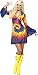 Smiffy's Women's 1960's Tie Dye Costume, Dress, 60's Groovy Baby, Serious Fun, Multi, Medium