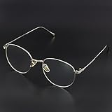 Cyxus Vintage Retro Blue Light Filter Glasses Round Anti Eyestrain Redness Metal Frame (8928T18,Sliver)