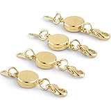 Easy On Off Magnetic Jewelry Clasps - Set Of 4, Gold