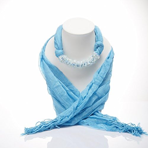 Blue Fashion Jewelry Scarf Necklace Decorations With Howlite