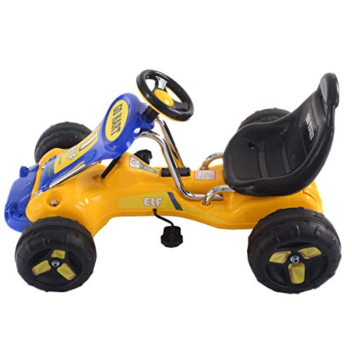 Push & Pedal Riding Vehicle, Go Kart Kids Ride on Bike, Black