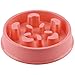 GOGOKING Dog Bowl Fun Anti-Choke Bowl Pet Bowl Healthy Food Bowl Slow Feeder Dog Bowl (Moon Pink)