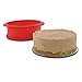 Norpro, Red 3898 5 Inch Silicone/Glass Bottom Cheesecake Pans, Set of 2