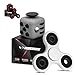 Vortex Spinners - Prime Fidget Toy Set of Upgraded High Speed Hand Spinner Toy and Soft Touch Fidget Cube in Premium Gift Box, 1-4 min of Spin Time (White)