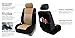 FH GROUP FH-FB060114 Trendy Elegance Full Set Seat Covers, Airbag compatible and Split Bench, Beige/Black color- Fit Most Car, Truck, Suv, or Van