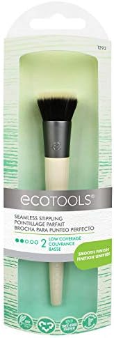 Ecotools Cruelty Free And Eco Friendly Stippling Brush, Made With Recycled And Sustainable Materials And Custom Cut Bristles For Extra Comfort