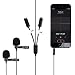 Movo Professional Lavalier Lapel Clip-on Interview Podcast Microphone with Secondary Mic and Headphone Monitoring Input for iPhone, iPad, Samsung, Android Smartphones, Tablets - Podcast Equipment primary