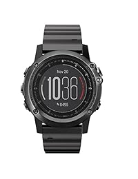 Garmin Fenix 3 Fenix 3 HR correa de reloj, shangpule Metal de acero inoxidable Reemplazo correa de reloj inteligente pulsera de eslabones con cierre plegable de doble botón para Garmin Fenix 3 Fenix 3 HR Quatix 3 Tactix Bravo, Negro