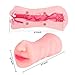 ZEMALIA Cyberskin Male Masturbators Pocket Pussy 3D Textured Vagina and Mouth Double Ends for Oral Blow Job Masurbation, Sex Toys for Men with 35ml Water Based Lubricantthumb 3