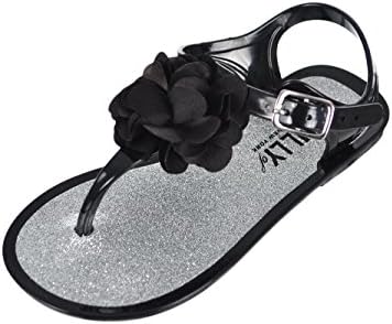 LILLY of NY Jelly Sandals for Girls, Babies, Toddlers, Flower Design Kids