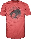 Thundercats Distressed Black Logo Adult Red T-shirt (Adult Large)