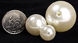 Wholesale Elegant Vase Fillers - 8 Ounce Bag (Approx 68 Pearls) Oversized Ivory Pearl Beads - Unique Decorative Gems