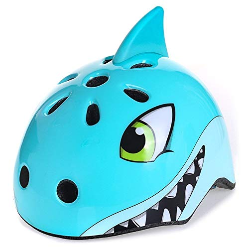 shuangjishan Awesome Boys/Girls Shark Safety Helmet Children Multi-Sport Helmet for Skateboard Cycling Skate Scooter Roller(48-52cm)