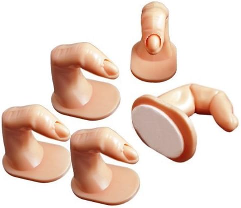 KMG 5PC nail art practice finger acrylic display Ongle