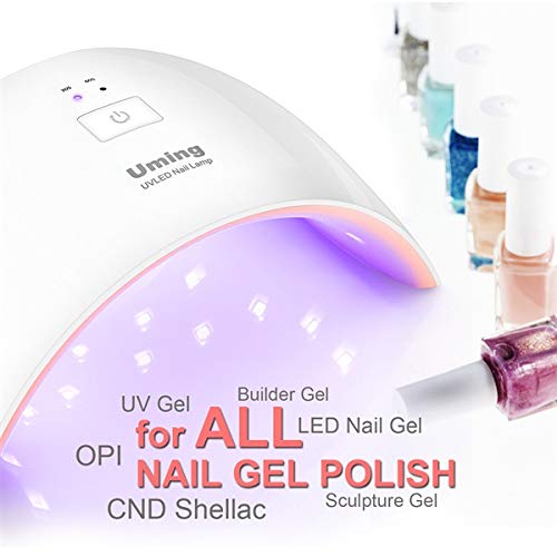 Nail Dryer UV Nail Lamp Fast Drying Gel Nail Polish light LED Nail Lamp Shellac UV Light Gel Nail Polish Dryer Curing Lamp Shellac Light Lamp 24W with 2 Timer Setting Auto Infrared Sensor
