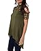 KUFV Womens Short Sleeve Off Shoulder Cutout Open Back Blouse Top T shirts