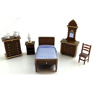 furniture dollhouse plastic minaiture bedroom suite scale