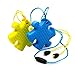 Sensory Oral Motor Aids Chew Necklace for Boys Girls Adults, 2 Pack Silicone Puzzle Chewy Jewelry for Autism ADHD Baby Nursing or Special Needs Kids, Reduce Biting for Heavy Chewer (Blue&Yellow)