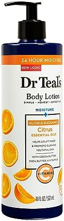 Dr Teal's Moisture Glow Radiant Body Lotion Vitamin C Citrus Oil 18 fl oz view 2