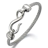 Stainless Steel Infinity Love Bangle Bracelet for Women and Girls