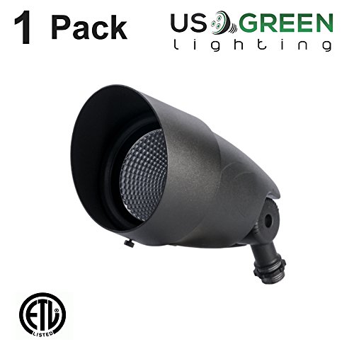 LED 12 Watt Bullet Flood Light, 3000K (Warm White), Outdoor Landscape Spot Light Fixture, ETL Listed