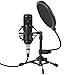 ZINGYOU ZY-801 Professional Studio Microphone, Desktop Computer Cardioid Condenser Mic with Tripod for PC Recording, Broadcasting (Black)